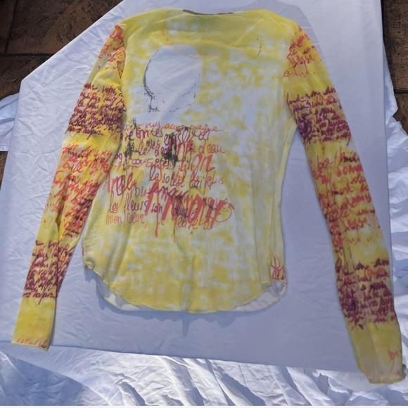 Y2K long sleeve top yellow - Picture 2 of 2